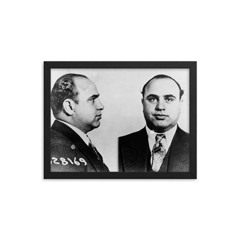 Al Capone Mugshot Framed Gangsters Dillinger Public Enemy Era