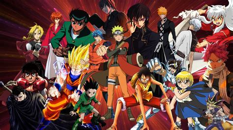 Todos Os Animes Shounen Juntos Wallpapers Hd Anime Personagens De