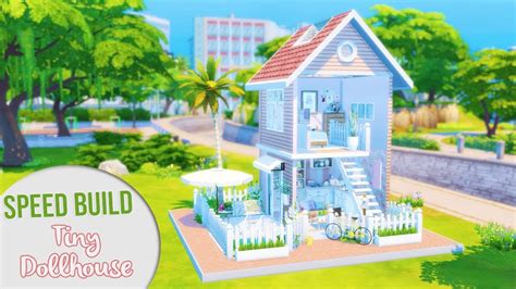 The Sims 4 Speed Build Tiny Dollhouse Cc Links Youtube