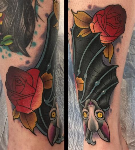 Unify Tattoo Company Tattoos Flower Bat With Roses