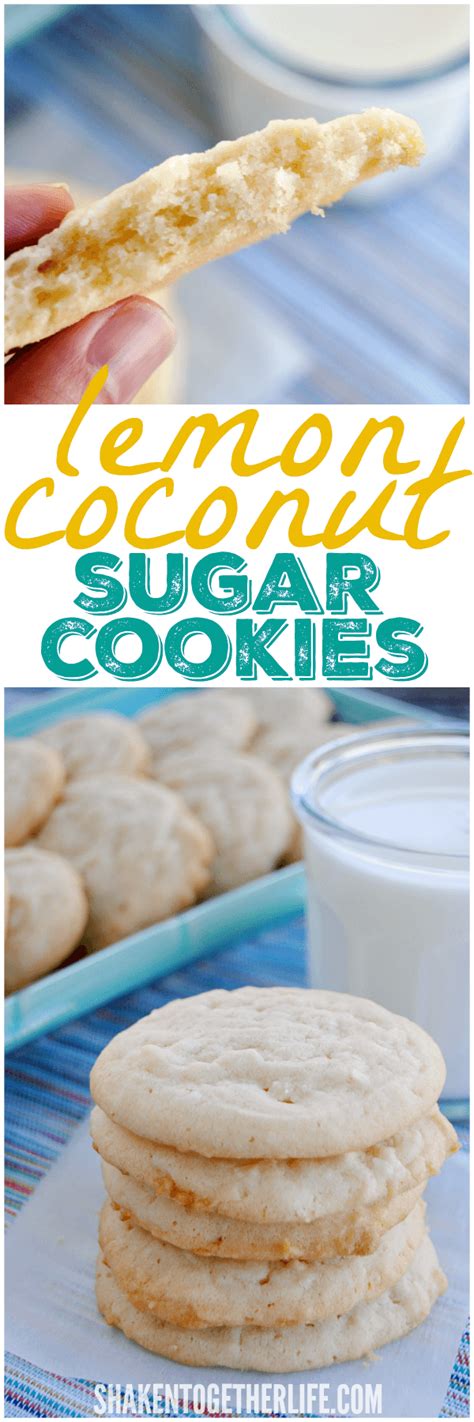 Gorgeous on your christmas cookie tray! Lemon Coconut Sugar Cookies | Recipe | Lemon coconut, Coconut cookies, Yummy cookies