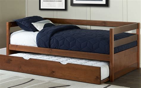 Also, the bed daybed sets usually include items such as a daybed bedding, accent pillows and shams matching and / or pillowcases that are not included in a standard bed sets. Hudson Twin Daybed with Twin Trundle - Walnut | Value City ...