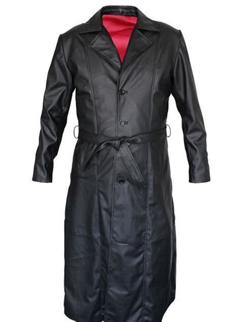 Blade Wesley Snipes Trench Black Leather Coat Stars Jackets