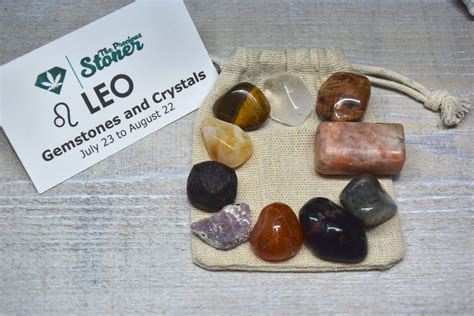 Leo Zodiac Crystals And Gemstones Kit Leo Stones Set Leo Rocks Etsy