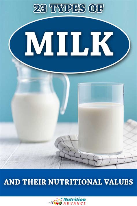 24 Types Of Milk And Their Nutritional Values Nutrition Advance