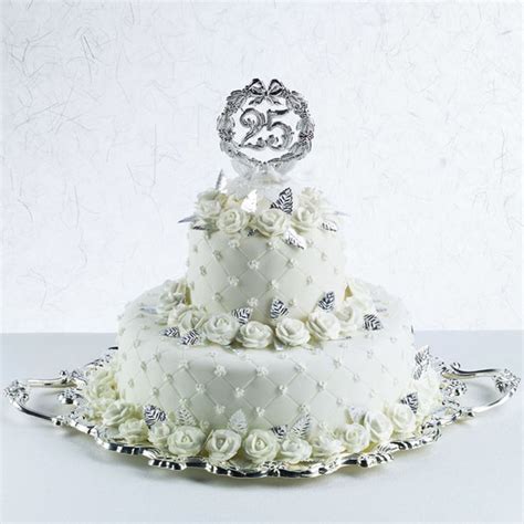 silver  stunning cake recipe silver wedding anniversary cake  anniversary cake wedding