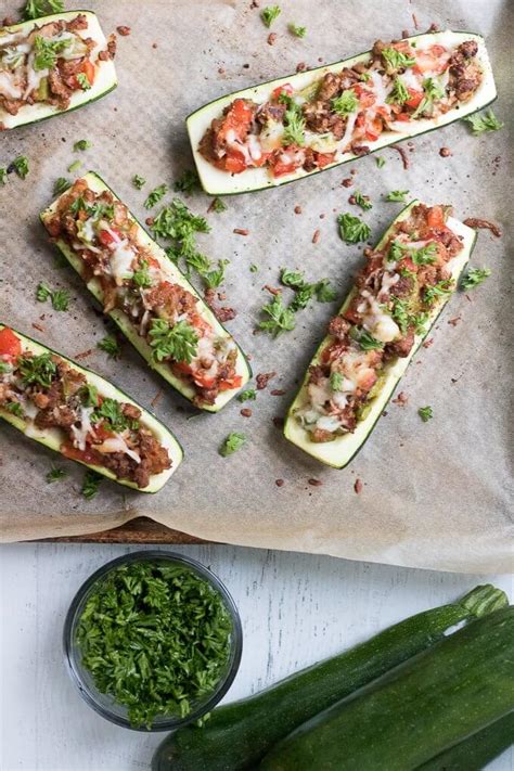 Stuffed zucchini boats this savory side dish from billie moss of el sobrante, california is reason enough to give zucchini extra space in your garden. Stuffed Zucchini Boats - Low-Carb, Squash, Turkey