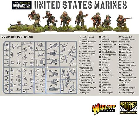 Buy Bolt Action Miniatures Warlord Games Us Marines 28mm Miniatures