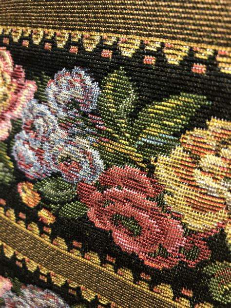 Victorian Flower Tapestry Fabric Made In Belgium Etsy Uk