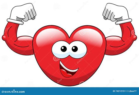 Strong Heart Cartoon Vector Illustration 32226984