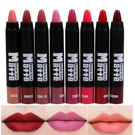 Pcs Miss Rose Makeup Matte Lipstick Waterproof Long Lasting Velvet Nude Batom Mate Lipstick