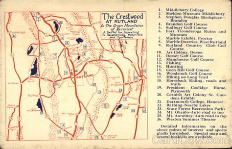 Map Of The Crestwood At Rutland Vermont