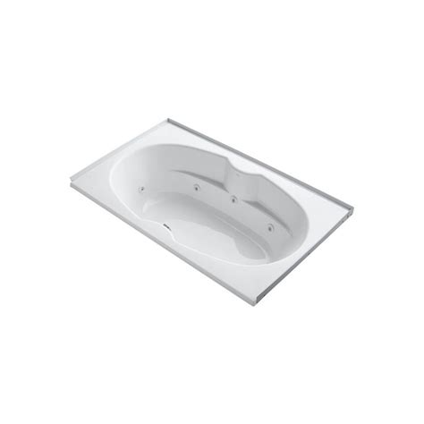 Whirlpool tubs ( 325 ). KOHLER 6 ft. Whirlpool Tub with Heater and Center Drain in ...