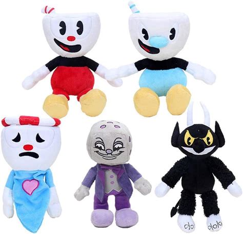 Pcs Cuphead Mugman Plush Toys Mugman The Devil Legendary Chalice King Dice Soft Stuffed