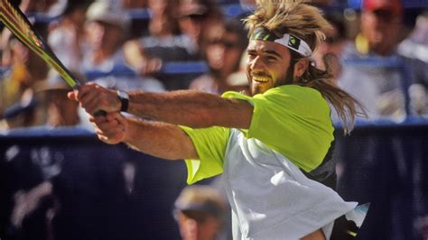 One Memorable Look Mr Andre Agassi Lights Up The Tennis Court The