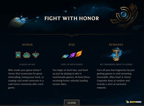 League Of Legend Honor Rewards Lol Season 10 Honor Update