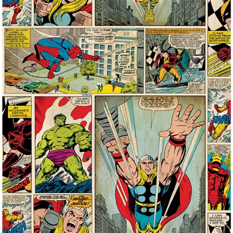 Download Marvel Comic Book Page Strips Wallpaper