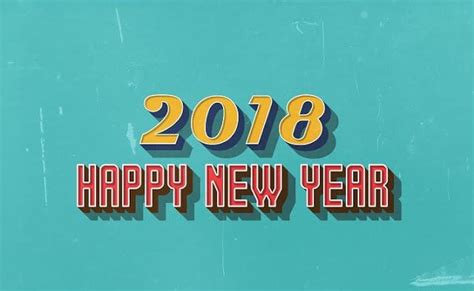 A Happy New Year Greeting Card With The Words 2018