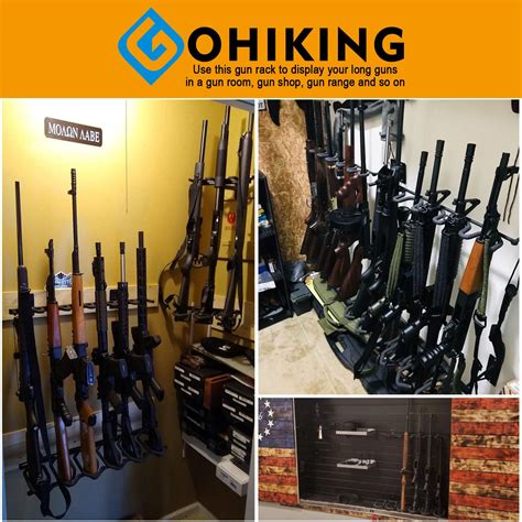 Buy Gohikingl Metal Gun Rack Wall Mount Rifle Shotgun Hooks And Bow