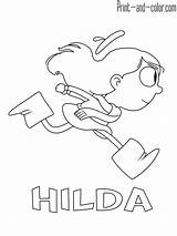 Hilda sketch template