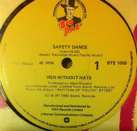 Men Without Hats The Safety Dance 1982 Vinyl Discogs