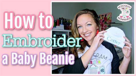 How To Embroider A Baby Beanie How To Personalize A Baby Hat On An