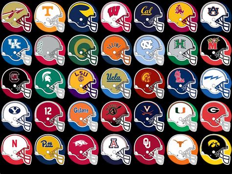 College Football Team Colors List College Football Sports Logos Team