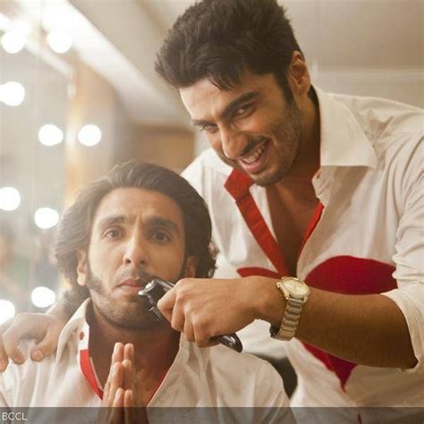 Arjun Kapoor Takes The Trimmer To Shave Ranveer Singhs Facial Fuzz During The Shooting Of