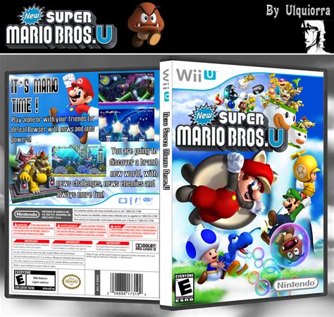 Wii, the objective of each level is to reach the goal flag at the end of each level while avoiding enemies and hazards. New Super Mario Bros U Wii U Box Art Cover by Ulquiorra