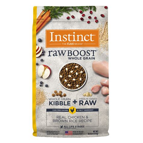 Instinct Raw Boost Whole Grain Real Chicken And Brown Rice Recipe Natural