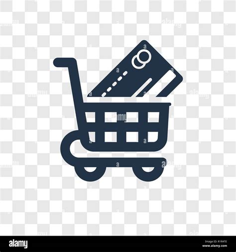 Shopping Cart Vector Icon Isolated On Transparent Background Shopping