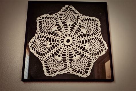 Framed Crochet Doilies Wall Art