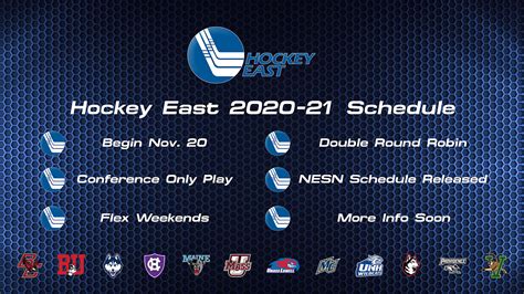 Hockey East Announces 2020 21 Schedule Return To Play Details Hockey