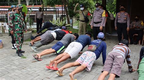 Hampir 100000 Pelanggar Protokol Kesehatan Terjaring Razia Gabungan Di