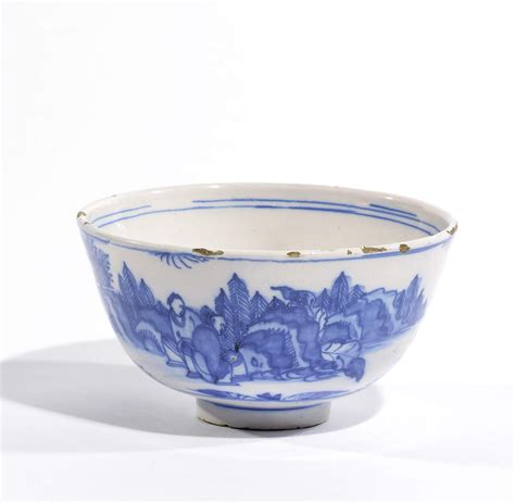 Blue And White Chinoiserie Deep Bowl Aronson Antiquairs Of Amsterdam Delftware Made In Holland