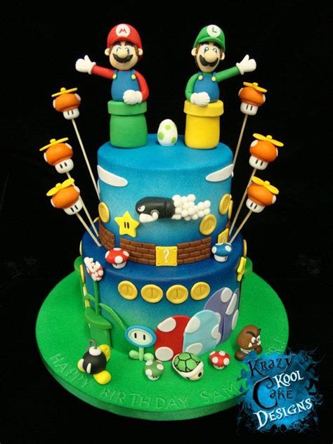 50 mario birthday cakes ranked in order of popularity and relevancy. Mario and Luigi Cake (With images) | Luigi cake, Mario ...
