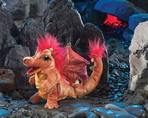 Buy Folkmanis Hand Puppet Fire Dragon At Mighty Ape Nz