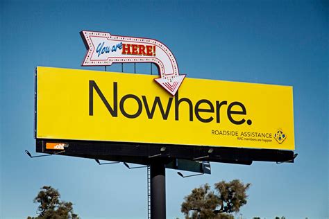 Roadside Assistance You Are Here Nowhere Billboard Street Advertising