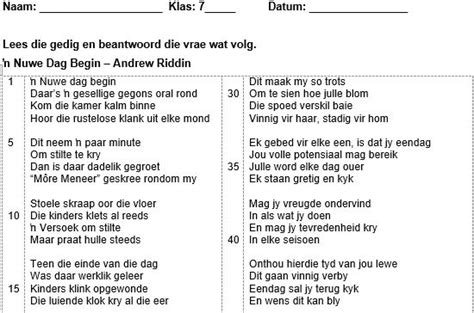 Afrikaanse alfabet volgorde | fonetiese uitspraak van afrikaanse letters. Afrikaans FAL - Graad 7 Poësietoets met 2 gedigte - Teacha!