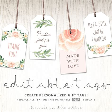 Best of Free Printable Tags/ Labels For Handmade Gifts - Oh You
