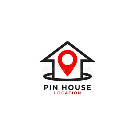Pin House Logo Design Template Stock Vector Illustration Of Property