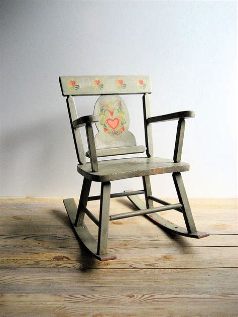 Childs Vintage Rocking Chair Etsy