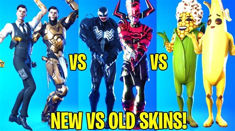 New Skins Vs Old Skins In Fortnite Dance Battle 4 Galactus Venom