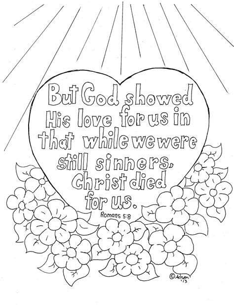 These coloring pages can teach them the value of helping others and building their character as they grow up. Coloring Pages for Kids by Mr. Adron: Romans 5:8 Coloring ...