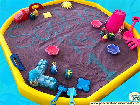 Birthday Princess Themed Small World Multi Sensory Coloured Sand