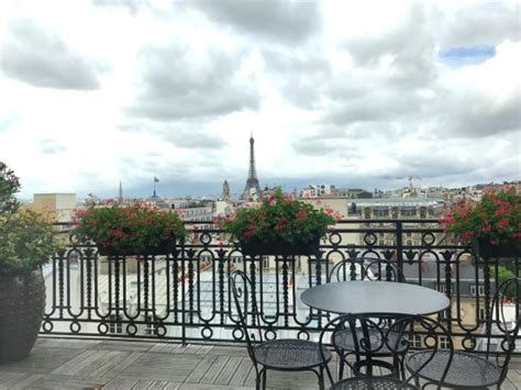 Balcony View Overlooking Eiffel Tower Picture Of Hotel Balzac Paris