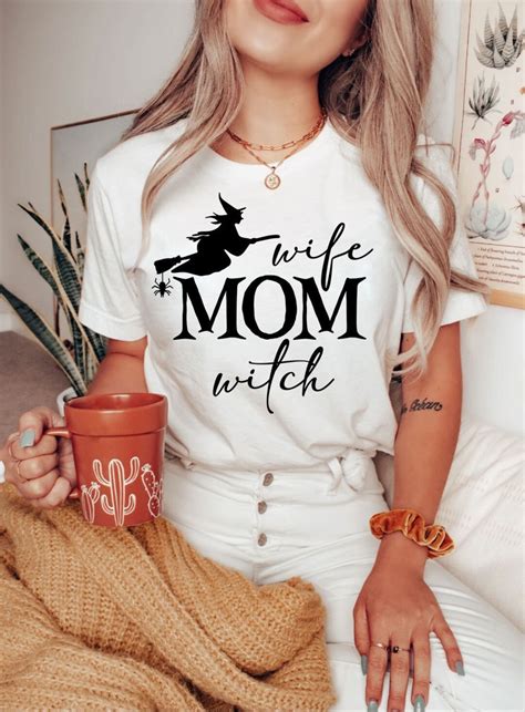 Wife Mom Witch Svg Thick Thighs Spooky Vibes Png Halloween Etsy