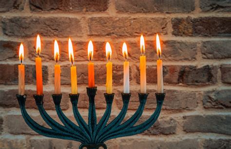 Premium Photo Jewish Festival Of Lights Holiday Symbol Hanukkah Menorah