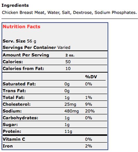 How many calories in 1, 2, 3 or 5 chicken breast? Kretschmar Deli