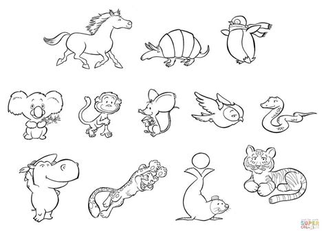 Baby Animals Coloring Page Free Printable Coloring Pages